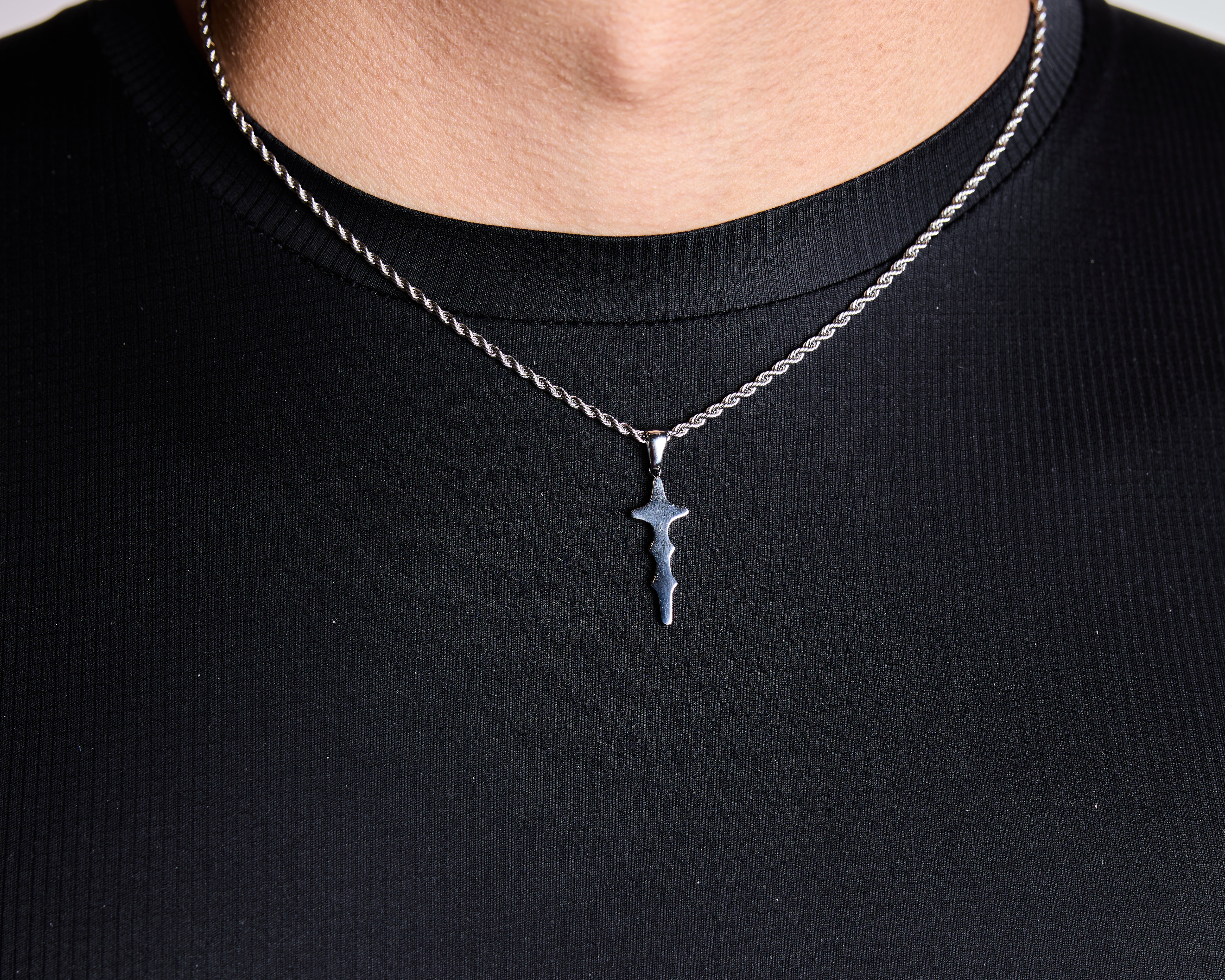 Saintless Cross Pendant Necklace