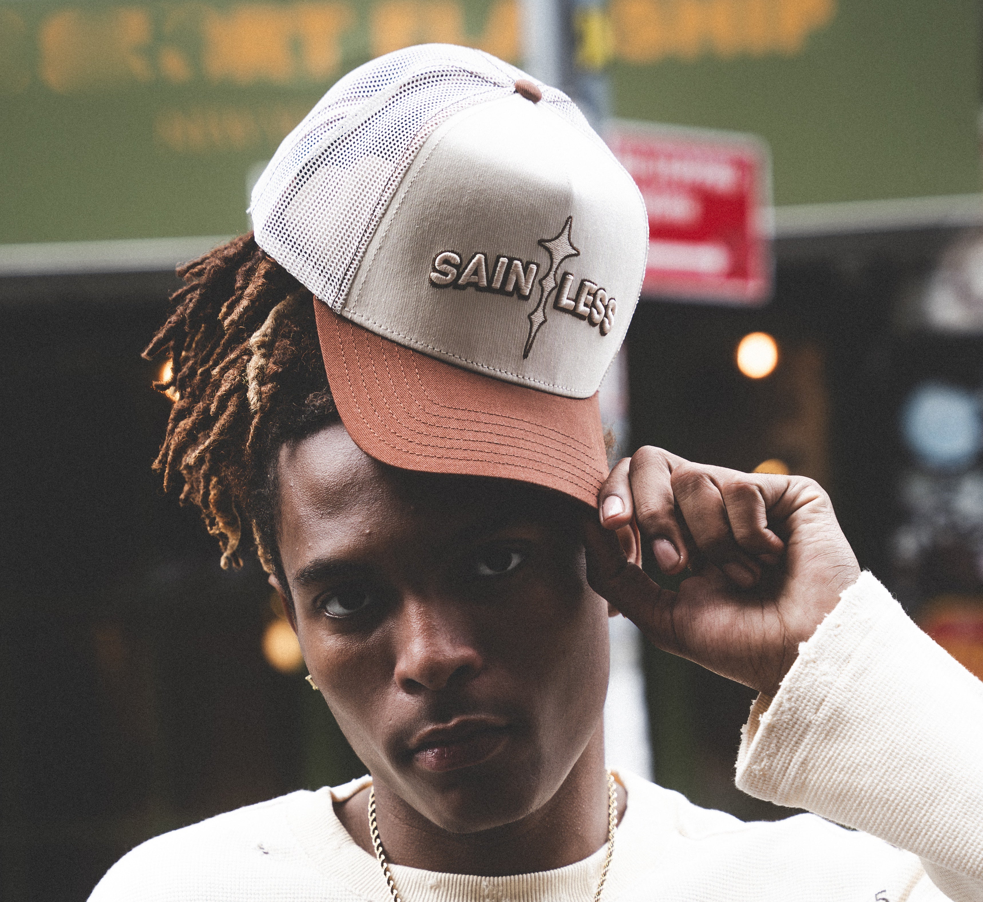 Saintless Trucker Hat BROWN/BEIGE