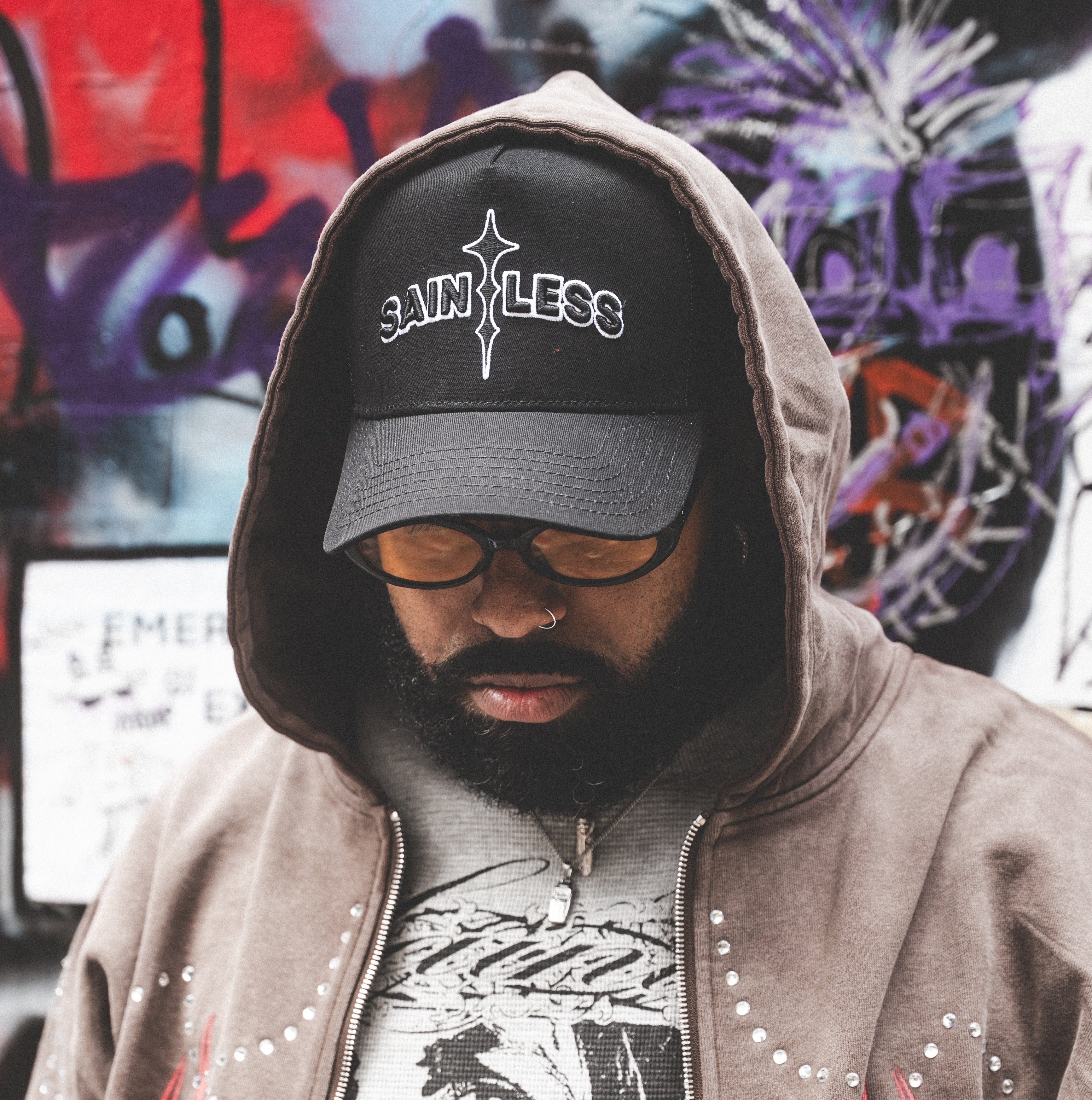 Saintless Trucker Hat BLACK