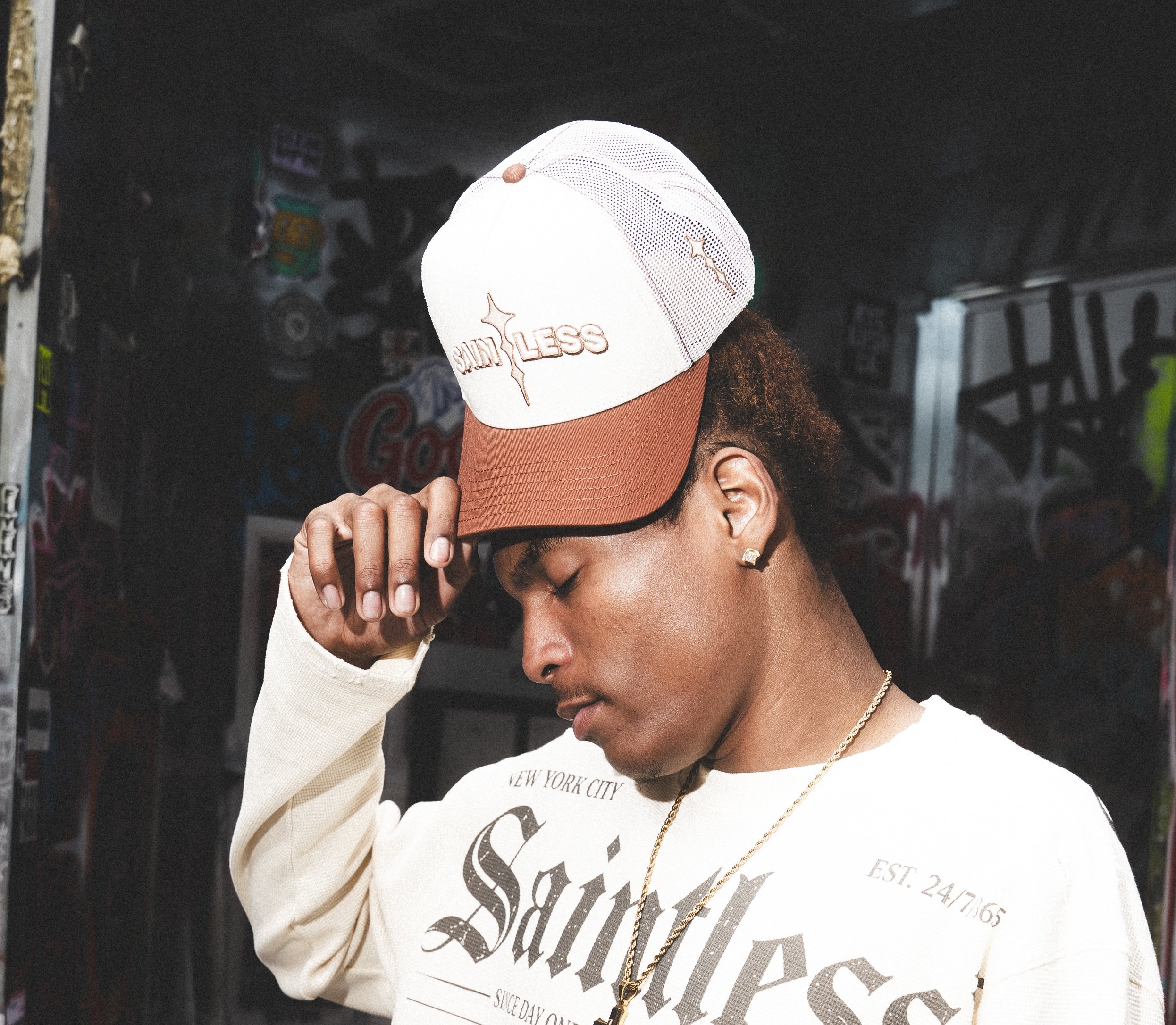 Saintless Trucker Hat BROWN/BEIGE